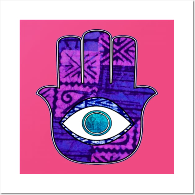 Hamsa Hand Evil Eye Wall Art by artbyomega